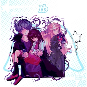 Ib Gary Mary Acrylic Charm: Double Sided Anime Keychain