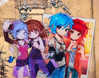Life is Strange Charm | Max & Chloe | 4 inch Double Sided Acrylic | Video Game Charm | Indie Fanart Gift