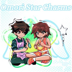 Star Charm- Hero and Kel Double Sided OMORI Acrylic Charm 4&quot;