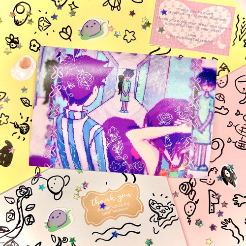 Basil and Omori Release Energy Duo OMORI 4x6 Print matte Etsy