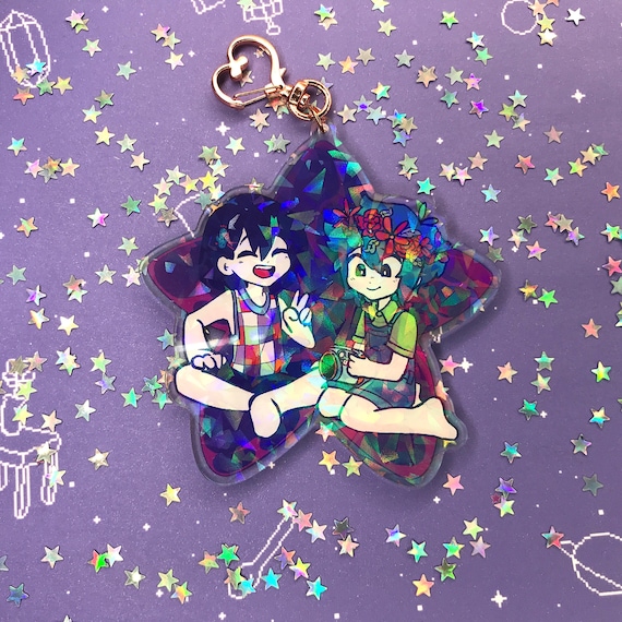 Omori RPG Game Sunny and Basil Perler Keychain or Magnet or Pin or Sprite