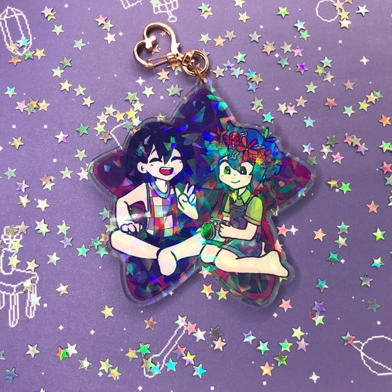 Omori RPG Game Sunny and Basil Perler Keychain or Magnet or Pin or Sprite