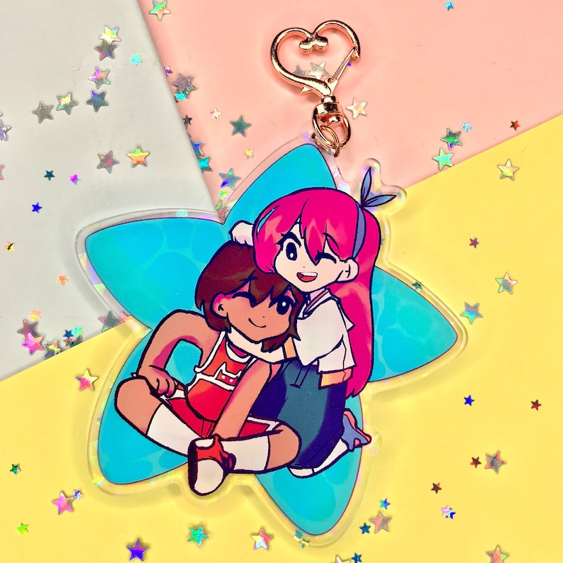 Aubrey and Kel OMORI Friendship Set-(Double Sided 4' Holographic Charm) 