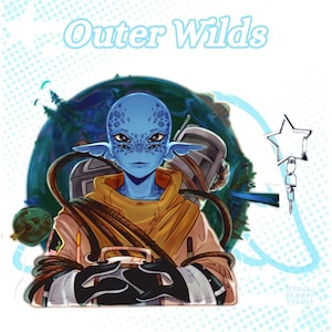 PREORDER- Outer Wilds -Charm 4&quot; Double Sided Clear Acrylic Charm-