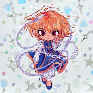 Ita Bag Anime Fanart Charm - Double Sided Blonde Boy Chain 4 Gift for Gamers