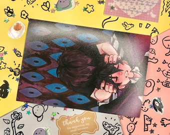 OMORI 4x6 Art Print Fan Art Poster Wall Decor Gift for Teens Anime Gamer Room Aesthetic Indie Game Merch Birthday Gift Idea