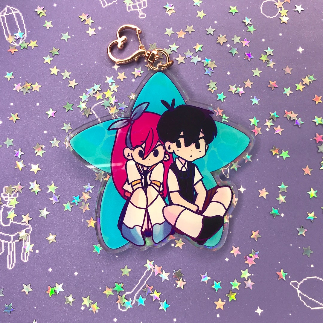 Omori RPG Game Sunny and Basil Perler Keychain or Magnet or Pin or Sprite