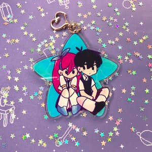 Omori Real World Perler Keychain (Aubrey, Basil, Hero, Kel, Mari, Sunny)