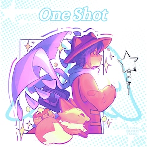 PREORDER- Niko One Shot -Charm 4&quot; Double Sided Clear Acrylic Charm-