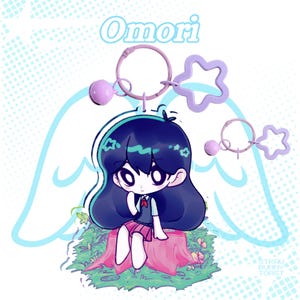 PREORDER- Chibi Mari-OMORI -Charm 4&quot; Double Sided Clear Acrylic Charm-