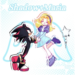 PREORDER- Shadow and Maria -Charm 4&quot; Double Sided Clear Acrylic Charm-