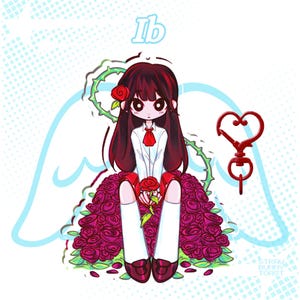 PREORDER- Ib -Charm 4&quot; Double Sided Clear Acrylic Charm-