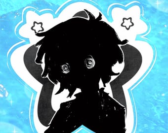 Stranger OMORI Basil Blackspace Whitespace Headspace | 4" Double Sided Acrylic | Video Game Charm | Indie Fanart Gift