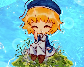 Falin Delicious in Dungeon / Acrílico de doble cara de 10 cm / Llavero de videojuego / Regalo de fan art indie / Llavero de juego indie de nicho