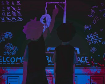 OMORI Art Print Fan Art Poster Wall Decor Gift for Teens Anime Gamer Room Aesthetic Sadcore Indie Game Merch Birthday Gift Idea
