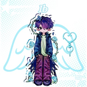 PREORDER- Ib-Gary -Charm 4&quot; Double Sided Clear Acrylic Charm-