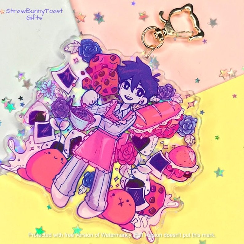 Hero- OMORI Charm Set-(Double Sided Holographic Charm) 3 3/4' tall 4' wide 