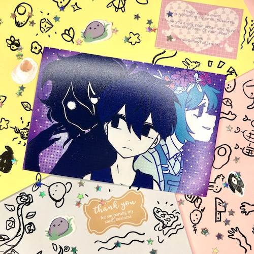 Basil and Omori Release Energy Duo OMORI 4x6 Print matte Etsy