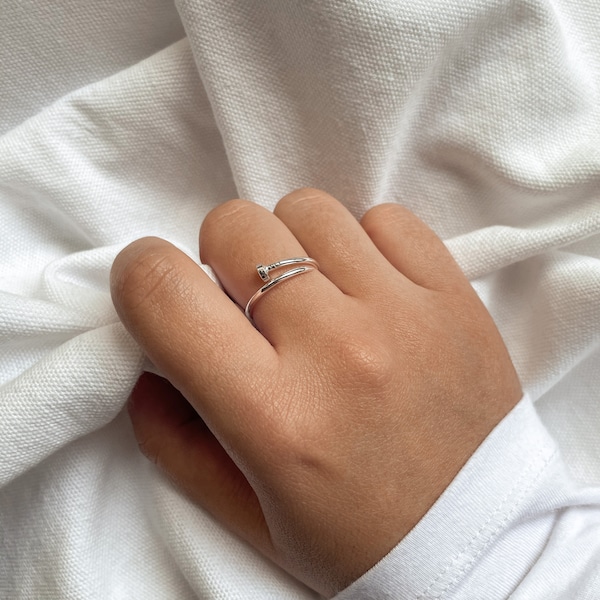 Adjustable 925 Sterling Silver stackable ring | Sterling Silver 925 | Fine Ring | Handmade | Delicate | Dainty | Thin | Minimalist | Pretty