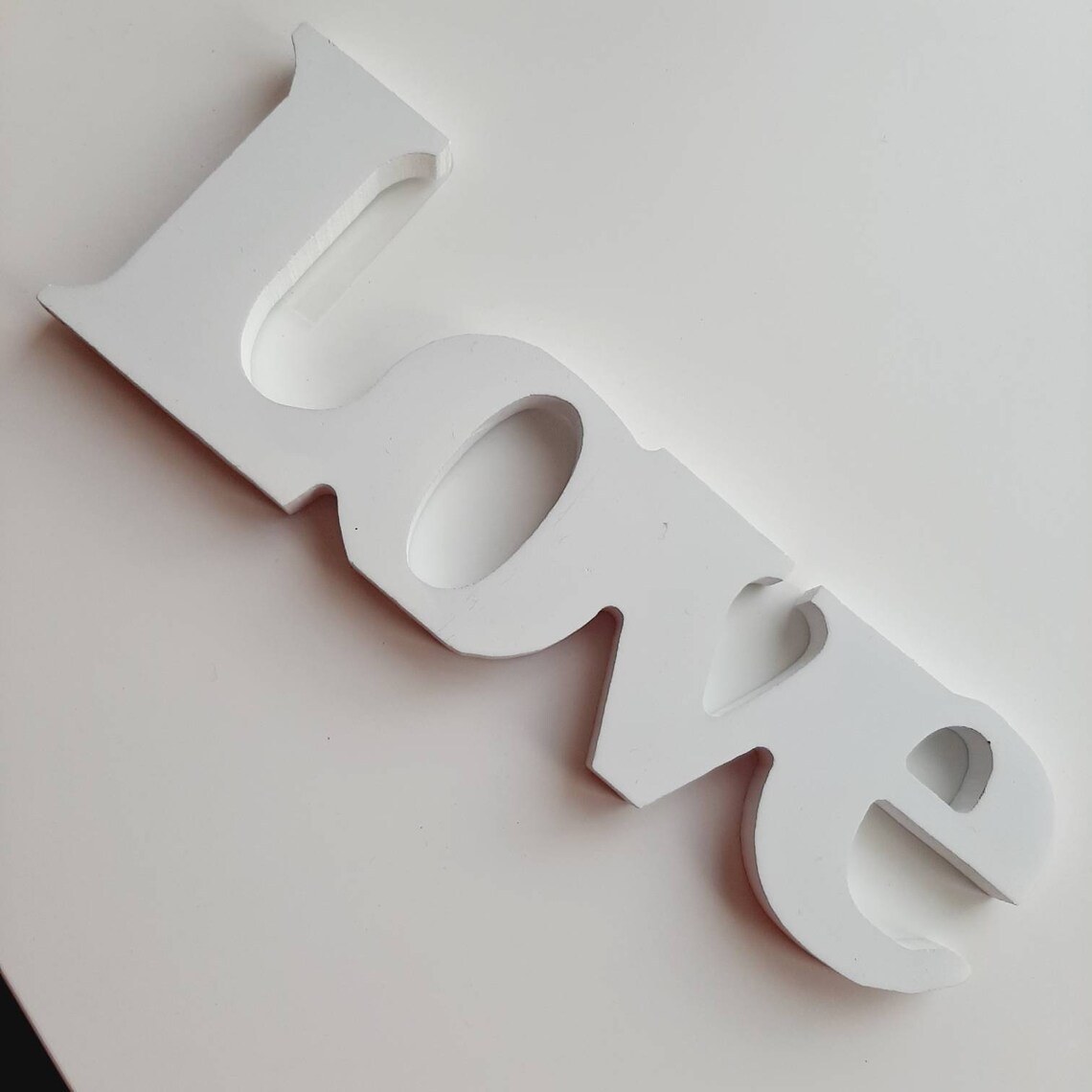 Love Wood White Wall Small Decor Decoration Etsy