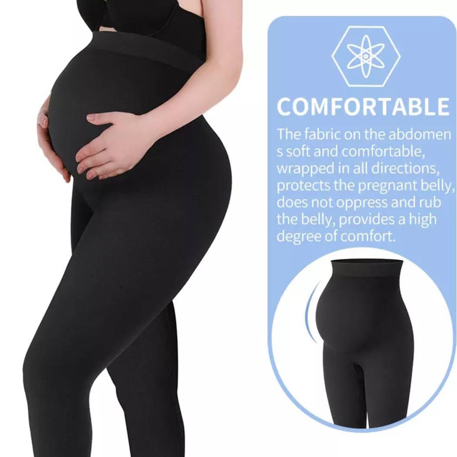 Women Maternity Leggings, Shapewear High Waist Belly Support, Seamless