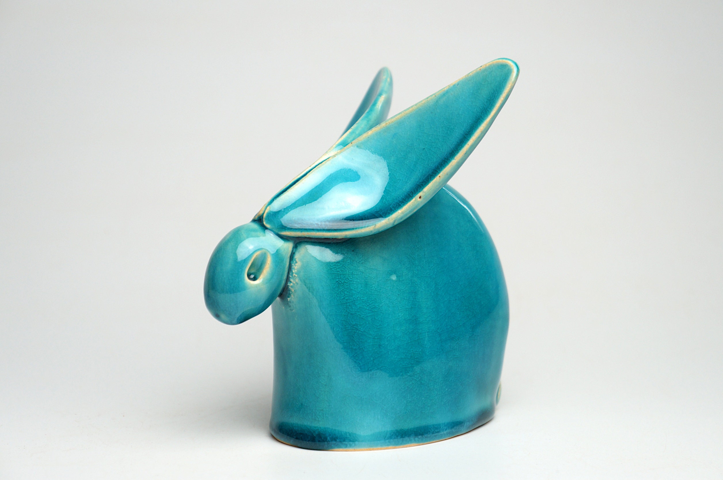 Ceramic Hare Sculpture Unique Spring Rabbit Handmade Gift Etsy
