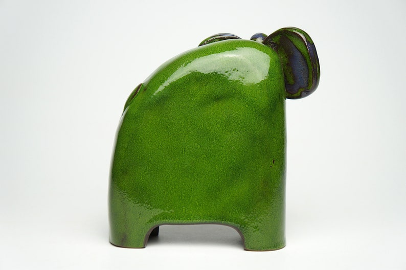 Ceramic elephant sculpture, unique handmade gift, minimalist animal figurine image 5