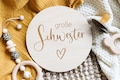 Baby Announcement -- Wooden Sign 