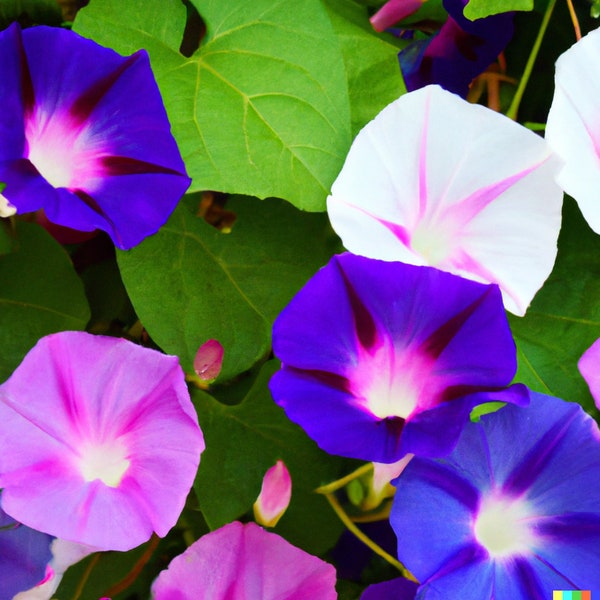 100+ Morning Glory Vine Seed Mixed Colors - Heirloom, Non-GMO, Ipomea Flower Mix