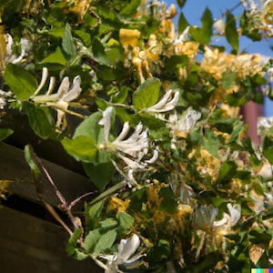 50+ White Honeysuckle Vine Seeds, Native Perennial, European Fly Honeysuckle Bush