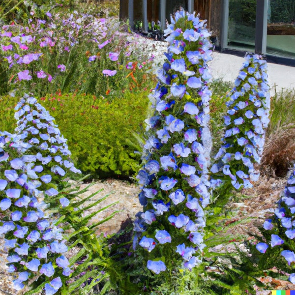 50 Pride of Madeira Blue Bugloss (Echium Fastuosum) Seeds | Deer Resistant & Drought Resistant