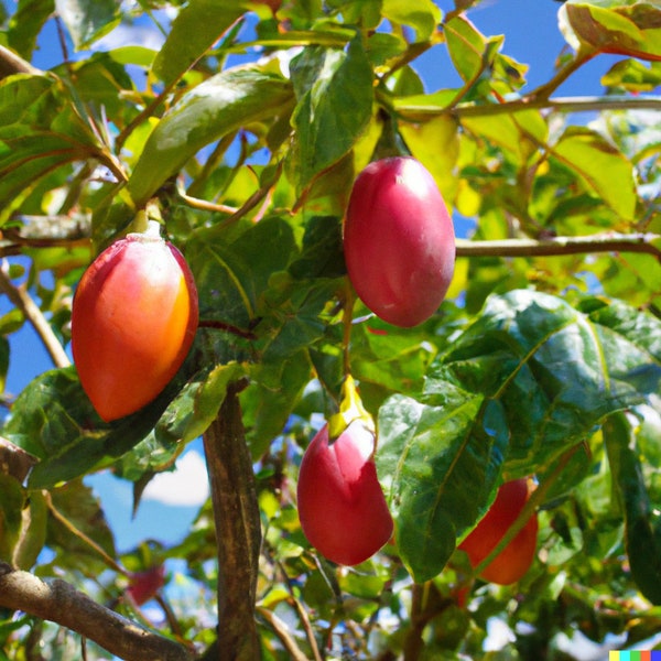 20 Tamarillo Seeds, Tomato Tree (Cyphomandra Betacea) Fast Growing Fruit, USA Seller