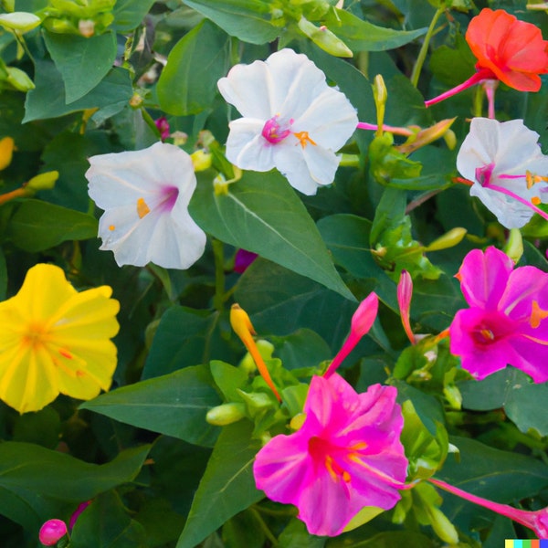 50 Four O' Clock Mix Seed Mix 'Marvel of Peru'  | Mixed Perennial Flowers| Mirabilis jalapa