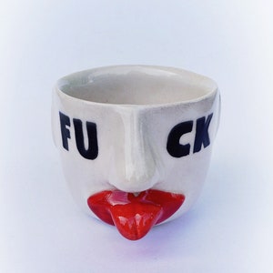 Funny Handmade Ceramic Mug | Custom Made to Order | Unique Coffee Cup | Personalized Funny Gift | Ideal Gift for Coffee Lovers