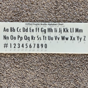 Accessible UEB Braille and Raise Tactile letter Chart.