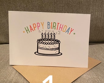 Custom Greeting Braille Card Raised Letter Tactile Gift Accessible Happy Birthday Card Personalize Gift for Blind Visually Impaired