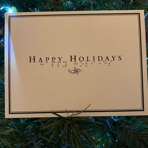 Cartão personalizado em braille com letras elevadas, presente tátil acessível, cartão de feliz aniversário, presente personalizado para cegos e deficientes visuais