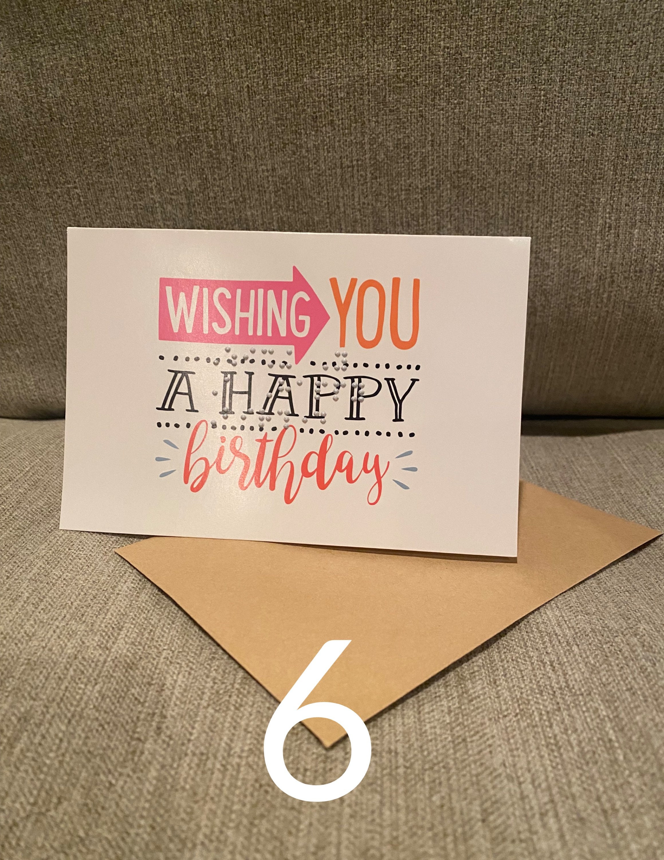 Custom Braille Greeting Card for Visually Impaired Etsy