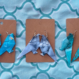 Paper Bird Origami Earrings Handmade Suave