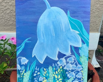 Mother of the Valley Botanical Acrylic Painting