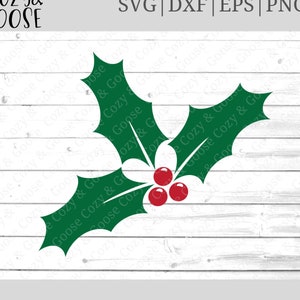 Holly Berries SVG - Holly berries PNG - Christmas SVG - Red berries - Holly leaves png- American Holly - Berries and Lural Svg - Holly Leaf