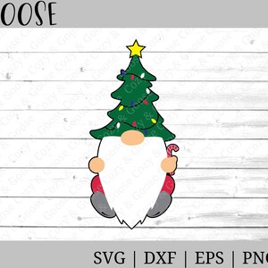 Christmas Gnome SVG - Christmas Tree Gnome PNG- Gnome SVG - Merry Christmas tree png - Christmas dxf - Christmas gnome eps - Happy Holidays