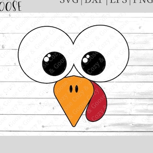 Turkey Face SVG - Turkey Eyes PNG - Funny Thanksgiving Shirt SVG  - Big Eyes svg - Turkey Svg - Silly Turkey Face Svg - Funny Turkey - Twins