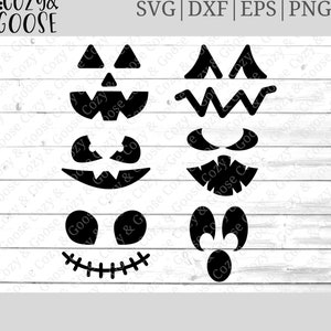 Citrouilles visages SVG - Halloween sculpture SVG - 31 octobre SVG - citrouille effrayante - Jack o Lantern Svg - citrouille orange - citrouille sculptée - citrouille