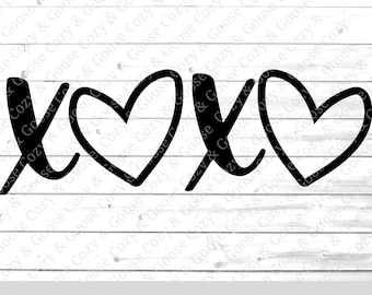XOXO SVG - Ich liebe dich SVG - Valentinstag Liebe SVG - Tag der Liebe - Singles Awareness Day - Februar Urlaub