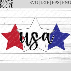 USA SVG - Independence Day SVG - Fourth of July png - 4th of July eps - Stars and Stripes dxf - Red White and Blue svg - Download istantaneo
