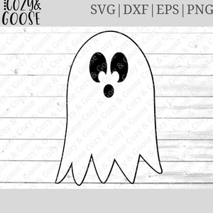 Ghost SVG - Spooky Ghost Svg - Ghost Face - Ghost Sticker - Cute Ghost Svg - Halloween SVG - Boo SVG - Halloween Ghost - Black White Ghost
