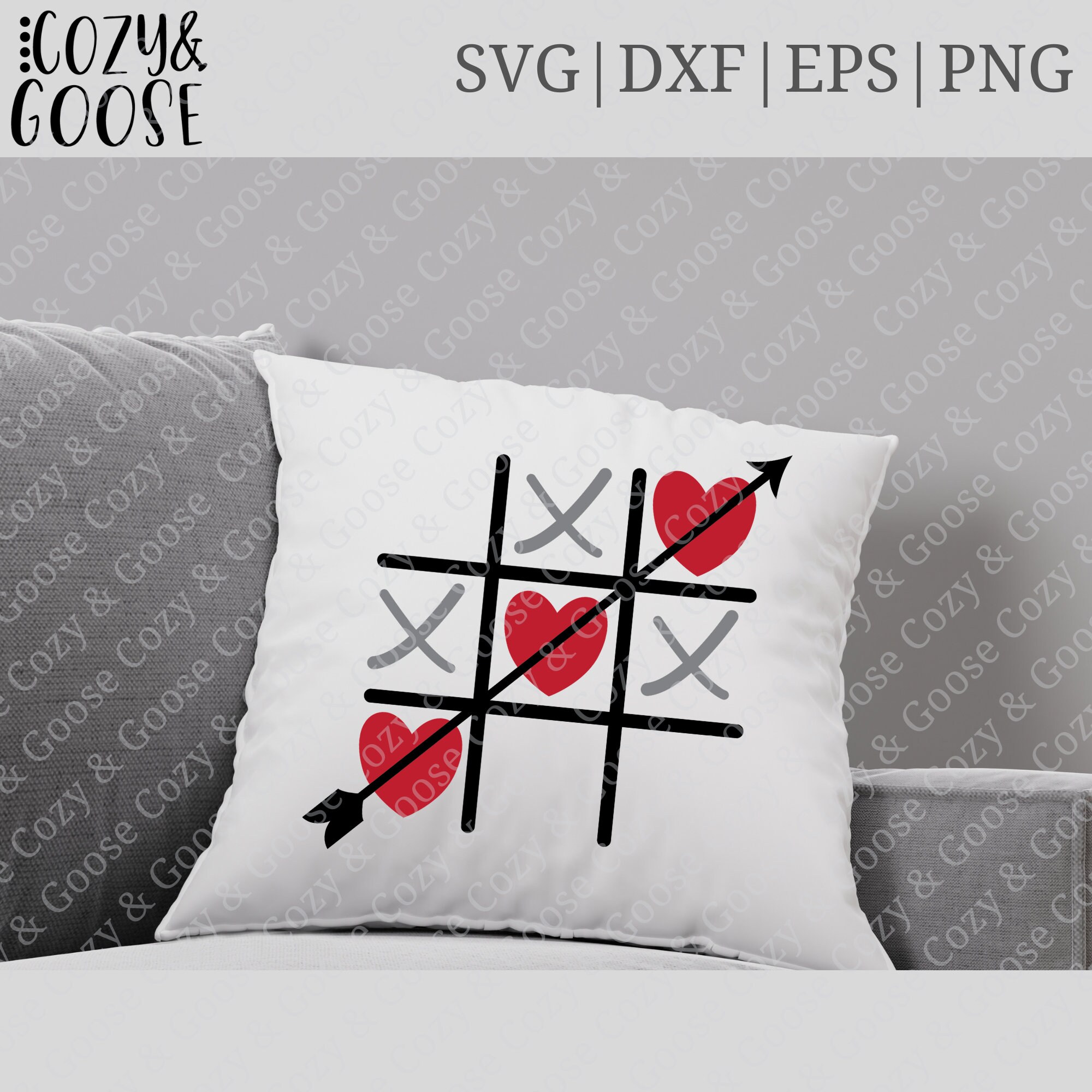 Tic Tac Toe SVG - Xoxo's SVG - Valentine's Day SVG - Red Hearts Png ...