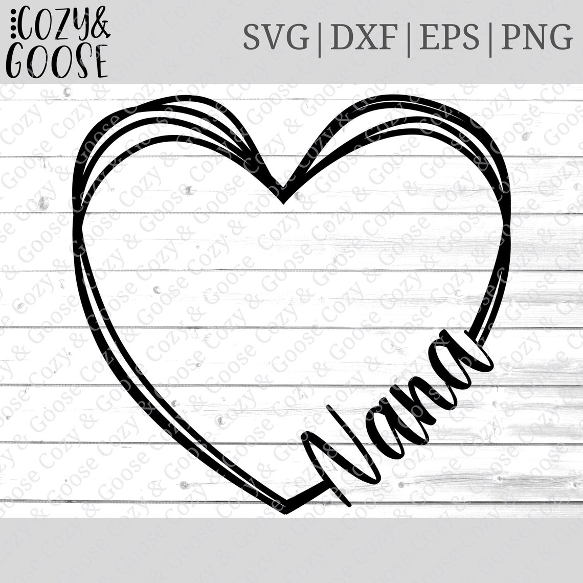 Nana Heart SVG Nana SVG Nana Mother's Day Gift Nana Life Svg Nan Svg ...