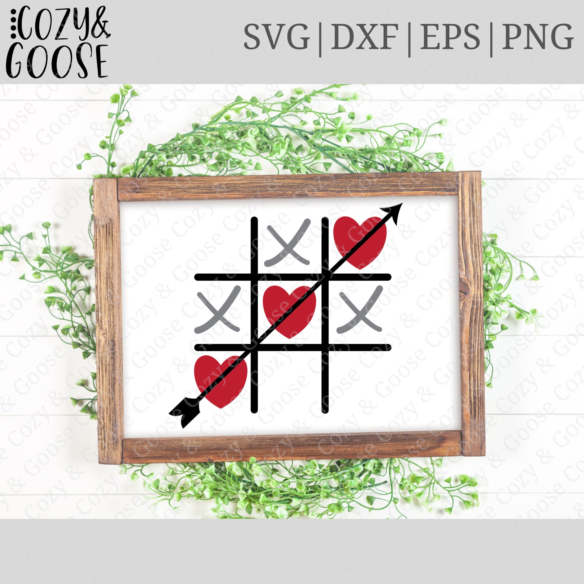 Tic Tac Toe SVG - Xoxo's SVG - Valentine's Day SVG - Red Hearts Png ...